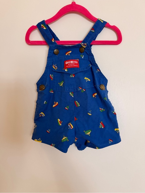 OshKosh B'gosh Other - Vintage OshKosh B'gosh Blue Sailboat Print Infant Shortalls